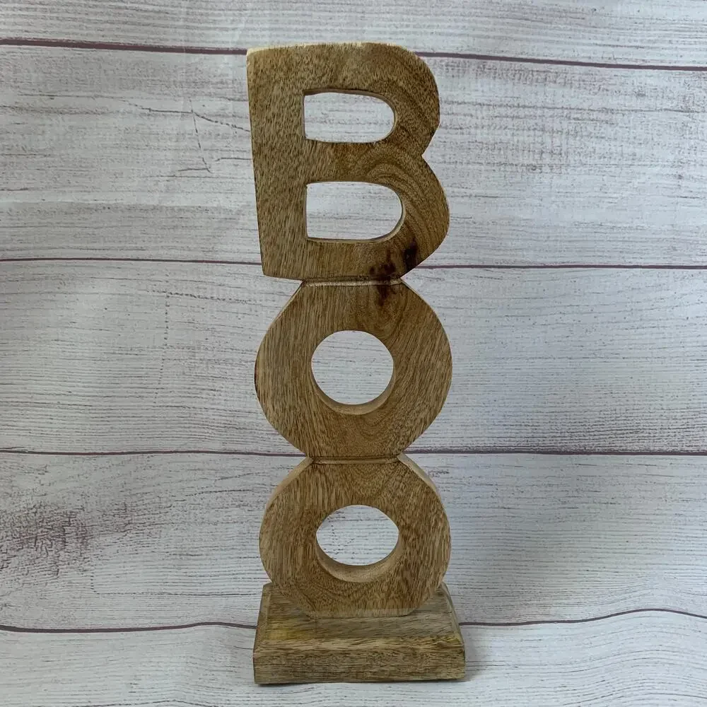 Halloween Home Wooden Boo Vertical Self-Standing